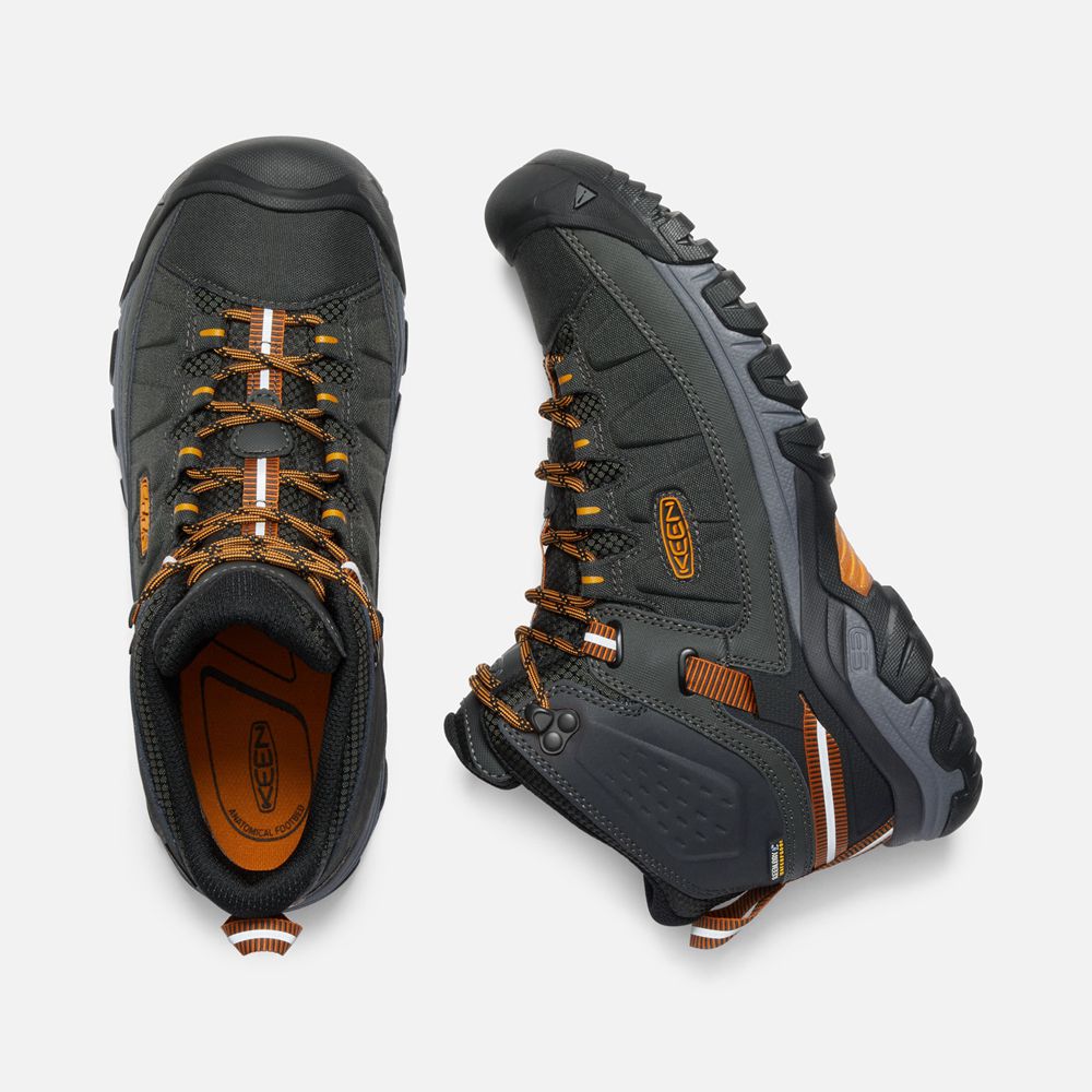 Keen Outdoor Bot Erkek Siyah/Altın - Targhee Exp Waterproof Mid - Türkiye NKHL23817